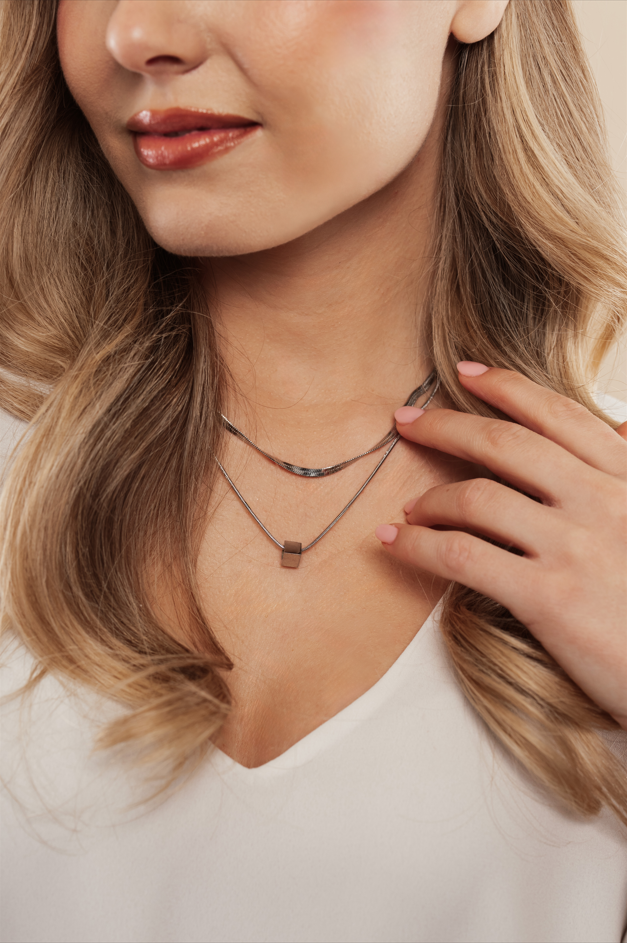 2-layer 'Square Charm' Necklace
