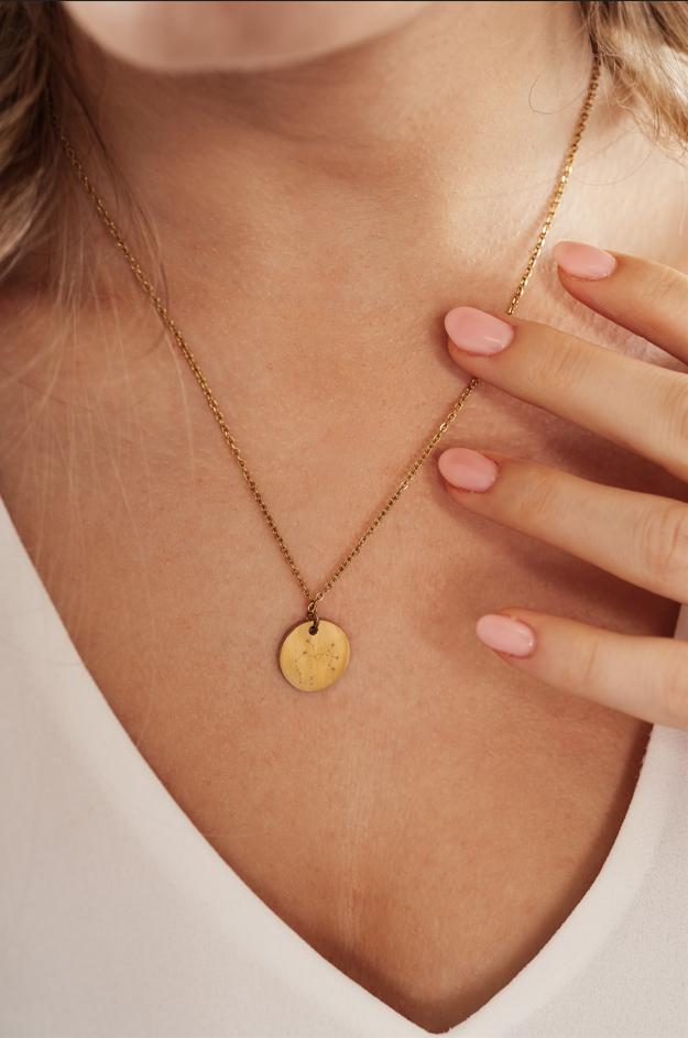 'Zodiac' Round Pendant Necklace