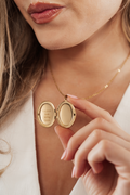 'Baby Metrics' Oval Locket Necklace