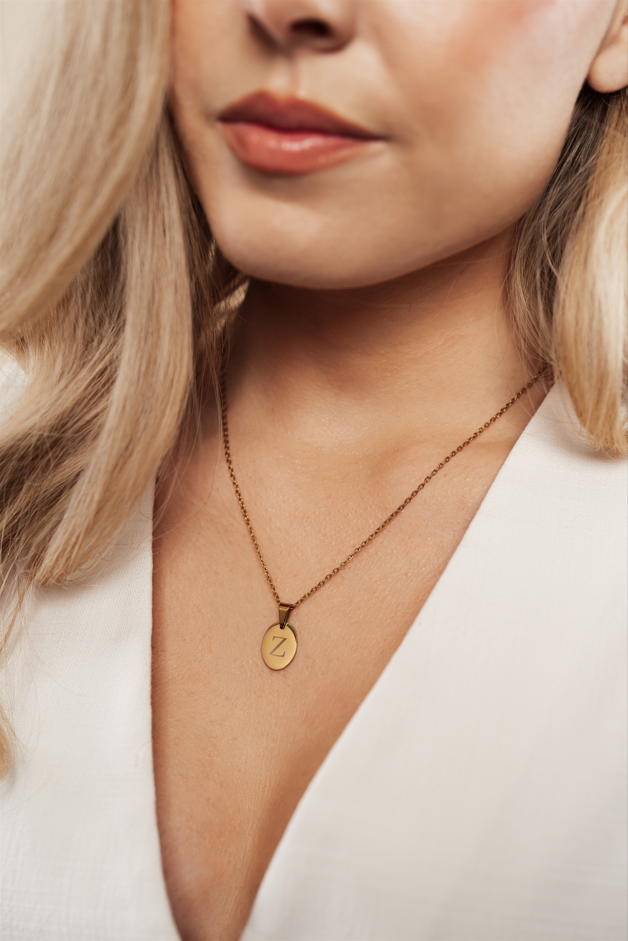 'Fingerprint' Oval Necklace